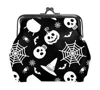 Monedero con hebilla de brújula de calavera pirata, bolsa de mano con hebilla, bolsa de mano con cierre de beso, monedero con cierre floral para mujeres y niñas, Multicolor 01, Talla única,