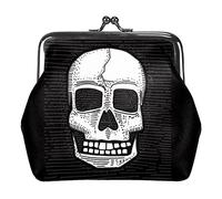 Monedero con hebilla de brújula de calavera pirata, bolsa de mano con hebilla, bolsa de mano con cierre de beso, monedero con cierre floral para mujeres y niñas, Multicolor 11, Talla única,