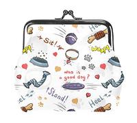 Monedero con hebilla de flor de gallo de animales retro, bolsa de mano con hebilla, bolsa de mano con cierre de beso, monedero con cierre floral para mujeres y niñas, Multicolor 07, Talla única, Organizador de bolsas