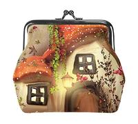 Monedero con hebilla de flor de gallo de animales retro, bolsa de mano con hebilla, bolsa de mano con cierre de beso, monedero con cierre floral para mujeres y niñas, Multicolor 04, Talla única, Organizador de bolsas