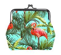 Monedero con hebilla de flor de gallo de animales retro, bolsa de mano con hebilla, bolsa de mano con cierre de beso, monedero con cierre floral para mujeres y niñas, Multicolor 18, Talla única, Organizador de bolsas