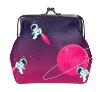 Monedero con hebilla de flor de gallo de animales retro, bolsa de mano con hebilla, bolsa de mano con cierre de beso, monedero con cierre floral para mujeres y niñas, Multicolor 09, Talla única, Organizador de bolsas