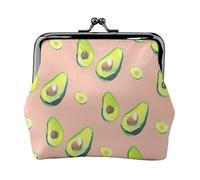 Monedero con impresión de imágenes de aguacate, cartera minimalista ligera para festivales de música y conciertos, Black, Talla única, Decoración de arte