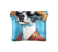Monedero con lentes de sol para perros, monedero, monedero, monedero, monedero, de piel sintética, bolsillo para monedas, para mujeres, niñas y hombres