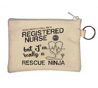 Monedero con llavero "Some People Call Me A Registered Nurse But I'm Really A Rescue Ninja, color beige, beige, Talla única