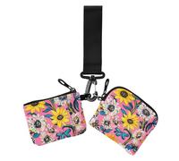 Monedero con pintura al óleo con girasoles retro amarillos para mujer, monedero, monedero, monedero, monedero, monedero, monedero, monedero, monedero, monedero con cremallera, para uso diario, 2