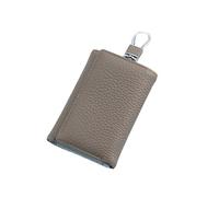 Monedero creativo de cuero PU moneda monedero llavero billetera con gancho titular de la tarjeta de moda para el uso diario cómodo del viajero titular de la llave, caqui, Mass Beauty