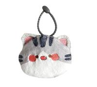 Monedero creativo pequeño llavero colgante bolsas de felpa gatos cambio para decoración de mochilas, carteras pequeñas, encantador cambio de caricatura, animales de peluche, e, Mass Beauty