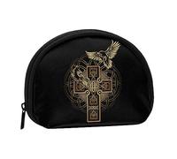 Monedero Cruzado Odin's Raven para Mujer y niña, Monedero pequeño para Llevar, Tarjetero, Llavero