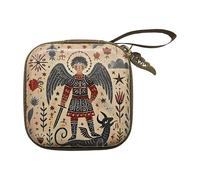 Monedero cuadrado de dibujos animados para niños y adultos con cierre de cremallera, prácticos organizadores compactos para llaves, accesorios, bolsa cuadrada resistente al desgaste, Mier, Mass Beauty
