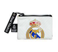 Monedero Cuadrado Real Madrid | Diseño Oficial HALA Madrid | Compacto y Ligero | Cierre con Cremallera | Ideal para Monedas, Llaves y Uso Diario | Producto Oficial