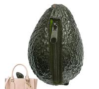 Monedero de aguacate, carteras novedosas con forma de fruta, decoración del hogar y accesorios divertidos, aspecto realista con cremallera, monederos para dinero en efectivo para mujeres y niñas, ver