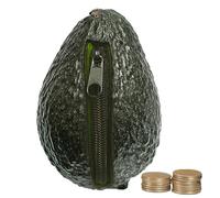 Monedero de aguacate - de dinero realista con forma de fruta de doce centímetros, cierre de cremallera duradero, billetera de fantasía humorística, tarjetero y monedero multifunción