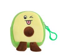 Monedero de Aguacate, Monedero de Felpa de Aguacate | Monedero de Frutas Monedero pequeño Porta Cambio de Dibujos Animados,Monedero con Colgante de Bolso de Felpa de Aguacate para Auriculares, Llave,