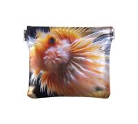 Monedero de animales de lucha contra incendios de lobos, mini monedero, bolsa portátil, organizador de cartera, Divertido pez de mar dorado, Talla única, Divertido pez de mar dorado