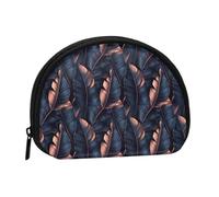 Monedero de bronce con estampado de plantas tropicales, mini monederos para mujer, bonito monedero pequeño