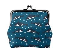 Monedero de burbujas de ballena con diseño de dibujos animados, monedero pequeño de piel sintética para mujer