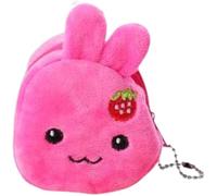 Monedero de conejo pequeño rosa, lindo animal de peluche, monedero pequeño con cremallera, billetera de regalo de cumpleaños para niños, fundas para tarjetas y bolsas organizadoras de dinero, Azul y