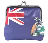 Monedero de cuero con la bandera nacional de la isla de la Ascensión británica en el extranjero, monedero de cuero para mujer, bonito monedero con cierre de, Bandera nacional de la Isla Ascensión