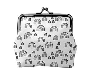 Monedero de Cuero de Las Mujeres del Arco Iris de los sueños monocromáticos Dulces, Bolsa pequeña del Cambio con el Cierre del Broche del Kiss-Lock Cartera de la Hebilla para el Regalo de la Muchacha