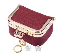 Monedero de Cuero, Monedero pequeño para Efectivo, Cierre de Beso, Lindo Monedero en Efectivo, Monedero para Mujeres, Adolescentes y niñas