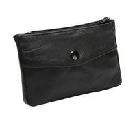 Monedero de cuero para mujer, diseño simple, bolsillo con cremallera, tarjetero, monedero para mujer, monedero casual con llavero, Grande y pequeño, Talla única