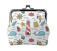 Monedero de Cuero para Mujer The Undersea World, pequeña Bolsa de Cambio con Cierre de Cierre de Beso, Cartera con Hebilla para Mujeres y niñas