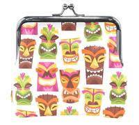 Monedero de cuero personalizado con caras bonitas divertidas para mujer con hebilla linda, cierre de beso, bolsa de cambio, bolsa para tarjetas, Caras lindas y divertidas, Clásico, Caras lindas y