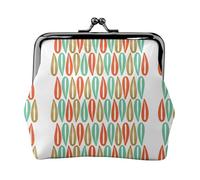 Monedero de estilo moderno de mediados de siglo para mujer, cartera pequeña para mujer, pequeña bolsa de maquillaje para bolso, cartera ultrafina de cambio retro, Negro -, Talla única, Art Deco