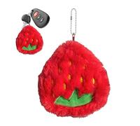 Monedero de felpa con forma de fruta, con soporte de dibujos animados, cartera pequeña resistente al desgaste con diseño de frutas, colgante de bolsa de felpa, multifuncional, se adapta a lápiz labial