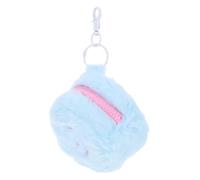 Monedero de Felpa Redondo Kawaii con Cierre y Colgante | Mini Billetera para Auriculares y Monedas, con Gancho y Broche, para Llavero o Mochila