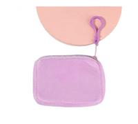 Monedero de felpa sólida para mujer, bonito monedero para tarjetas de identificación, llavero, minimalista, monedero para mujer, Purple, 1 pieza