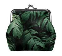 Monedero de flores tropicales rosas con hebilla de piña, bolsa vintage con hebilla, bolsa de embrague con cierre de beso, monedero de cambio floral para mujeres y niñas, Multicolor 13, Talla única,