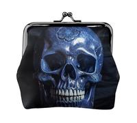 Monedero de Halloween con diseño de calavera de esqueleto para mujer, monedero pequeño con cierre de beso, para monedas, tarjetas, objetos pequeños