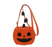Monedero de Halloween para Mujer, Monedero de Calabaza | de Calabaza del novedoso de Gran Capacidad,Novedad Devil Bat Wing Design PU Cartera (Naranja2)