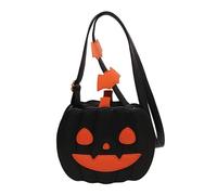 Monedero de Halloween para Mujer, Monedero de Calabaza | de Calabaza del novedoso de Gran Capacidad,Novedad Devil Bat Wing Design PU Cartera (Negro2)