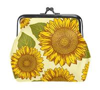 Monedero de hojas de té dibujadas a mano, 01, monedero con hebilla, bolsa de mano con hebilla, monedero de cambio de cierre floral para mujeres y niñas, Multicolor 08, Talla única, Organizador de