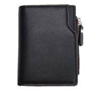 Monedero De Hombre Cartera Compacta con Cremallera para Tarjetas Y Monedas