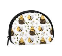 Monedero de insectos de abeja y miel, bonito monedero para mujer, pequeño monedero