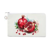 Monedero de lona pintado de granada, monedero, monedero, monedero, monedero, bolsa pequeña de maquillaje para hombres y mujeres, 7.5 x 4.6 pulgadas, Estilo:, Talla única, MHXYZHW