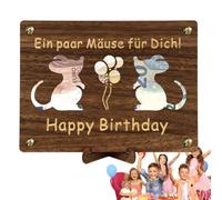 Monedero de madera para cumpleaños, tarjetas portamonedas de cumpleaños, portatarjetas de cumpleaños | Portatarjetas de cumpleaños de madera, cumpleaños para niños, niñas, ratón, Se référer au