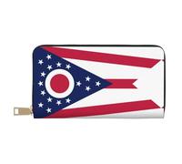 Monedero de mano con diseño de bandera del estado de Ohio, moderno y versátil, puede contener teléfonos móviles, monedas, llaves