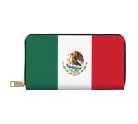 Monedero de mano con la bandera de México moderno y versátil, largo que puede contener teléfonos móviles, monedas, llaves