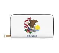 Monedero de mano con la bandera del estado de Illinois, moderno y versátil, puede contener teléfonos móviles, monedas, llaves