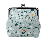 Monedero de mármol pastel de terrazo, pequeño kit de viaje para escapadas de fin de semana y viajes de negocios, Black, Talla única, Bolsa para monedas