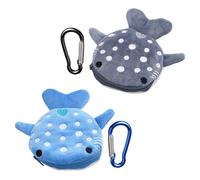 Monedero De Mujer De 2 Piezas, 2 Clips De Mosquetón, Monedero Portátil, Bolsa De Almacenamiento De Monedas, Billetera Baby Shark