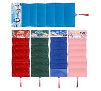 Monedero De Navidad - 7 Pulgadas, Sobre De Plata | Organizador De Regalo De Papel - Conjunto De Cartera De 10 Ranuras - Sobres De Papel Decorativos De 190G Con Pompones Para Cade