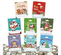 Monedero de Navidad,Monedero de Navidad para efectivo - Juego de 8 monederos para tarjetas de Navidad,Tarjeta de dinero en efectivo, adornos de vacaciones para el porche de la ventana, Atributo único,