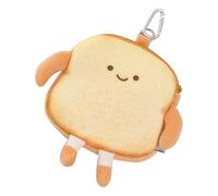 Monedero de pan, monedero de peluche, soporte para monedas con cremallera | colgante de mochila, bolso de moneda, monedero pequeño, bolsa de maquillaje de felpa, Tostadas alegres, ver descripción, Ver