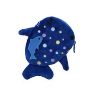 Monedero de peluche de tiburón azul de moda, monedero de tiburón ballena, monedero de tiburón ballena, colgante pequeño para auriculares, Blue, moderno